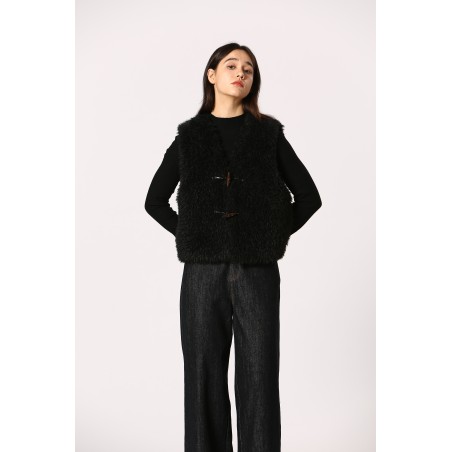 Gilet fausse fourrure