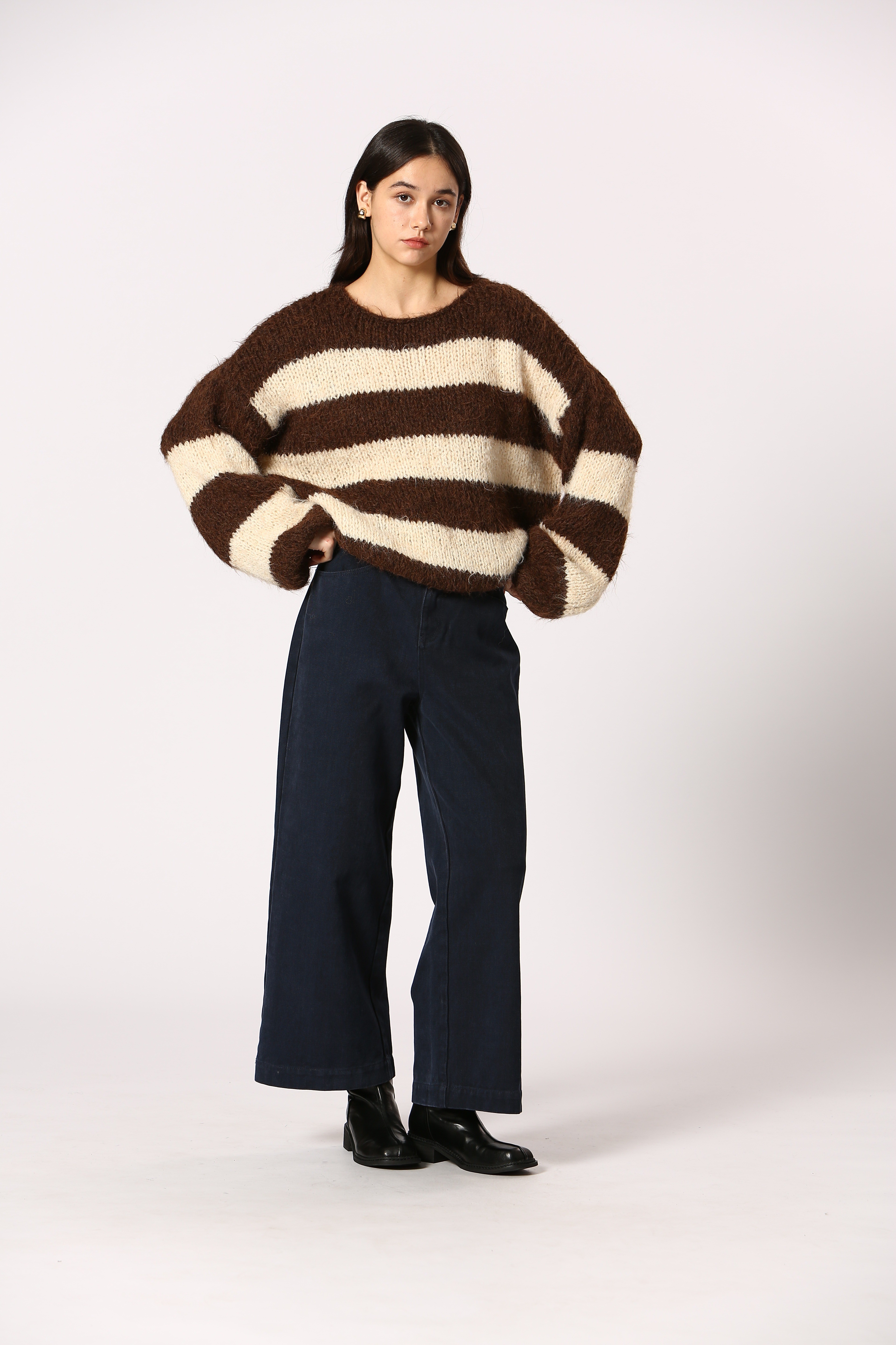 Pull oversize rayé