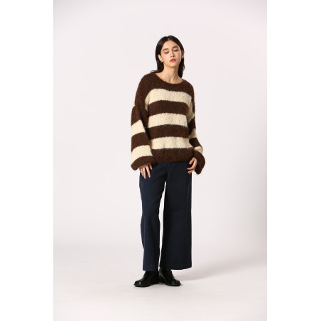 Pull oversize rayé
