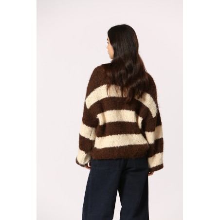 Pull oversize rayé