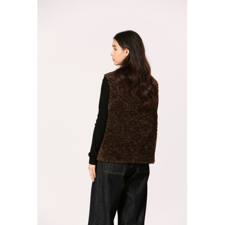 Gilet fausse fourrure