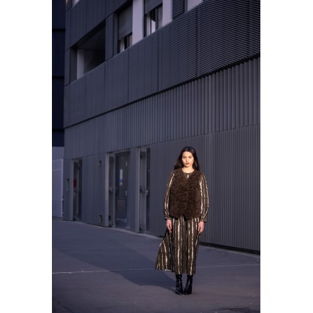 Gilet fausse fourrure