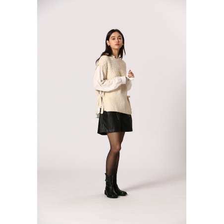 Gilet en maille noué