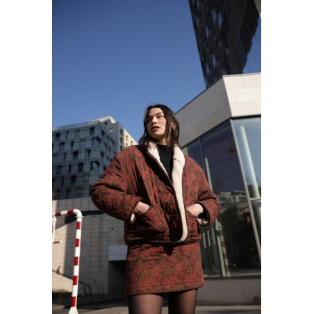 Veste matelassée fleurie