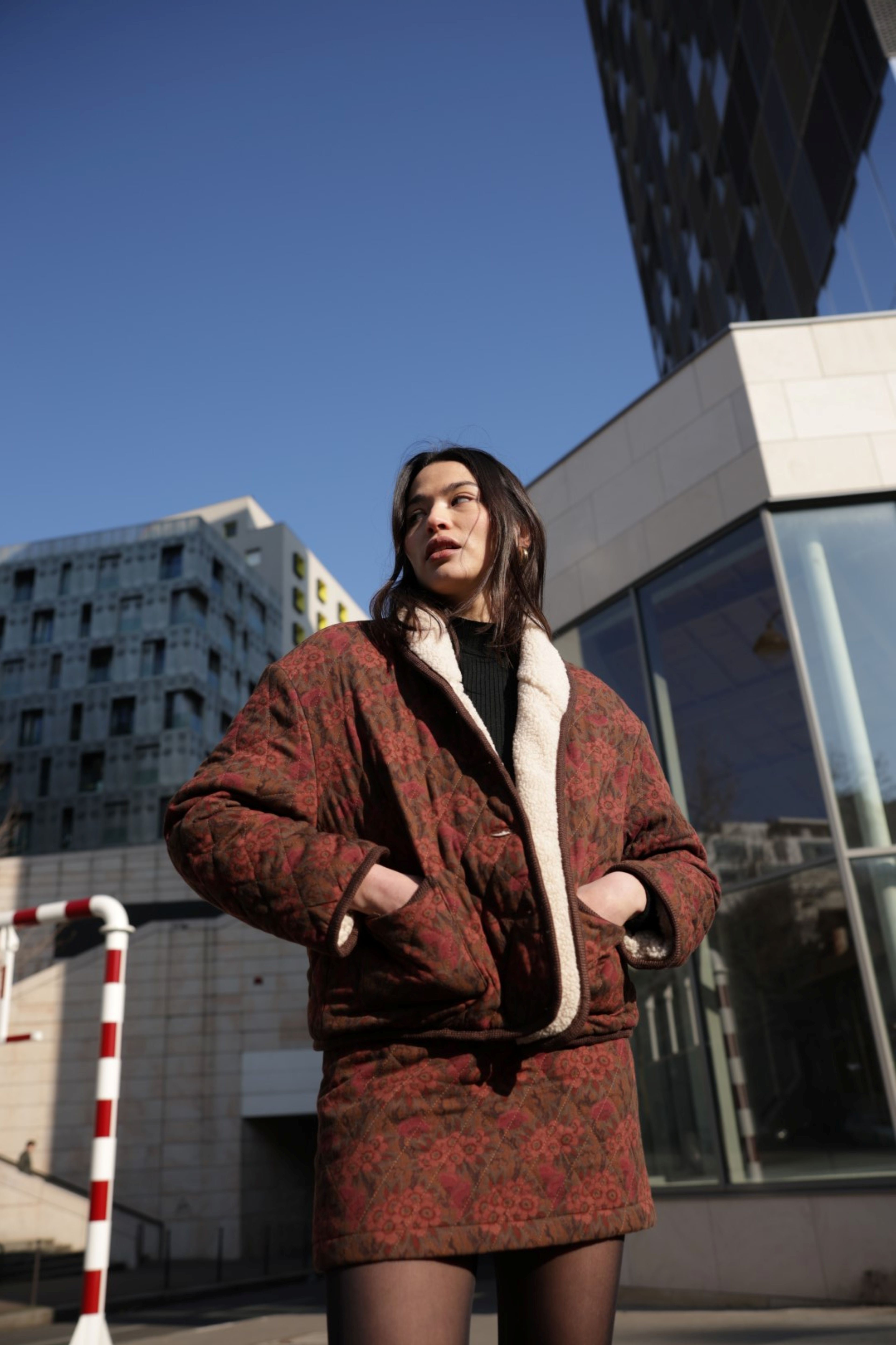 Veste matelassée fleurie