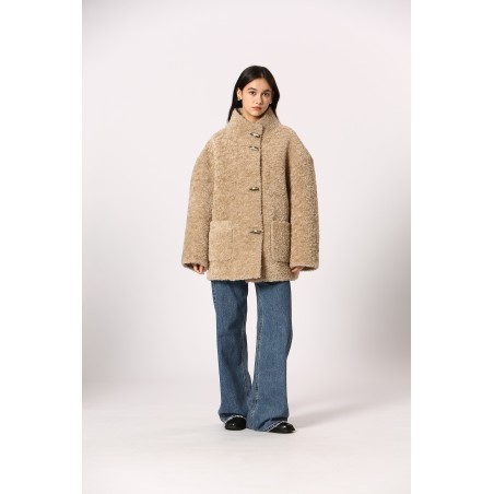 Manteau oversize bouclette