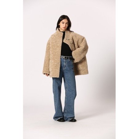 Manteau oversize bouclette