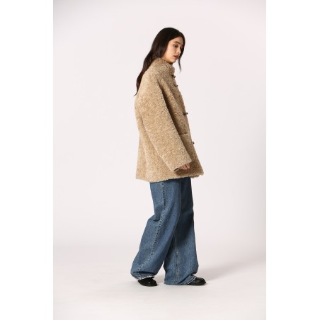 Manteau oversize bouclette