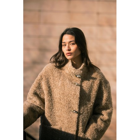 Manteau oversize bouclette