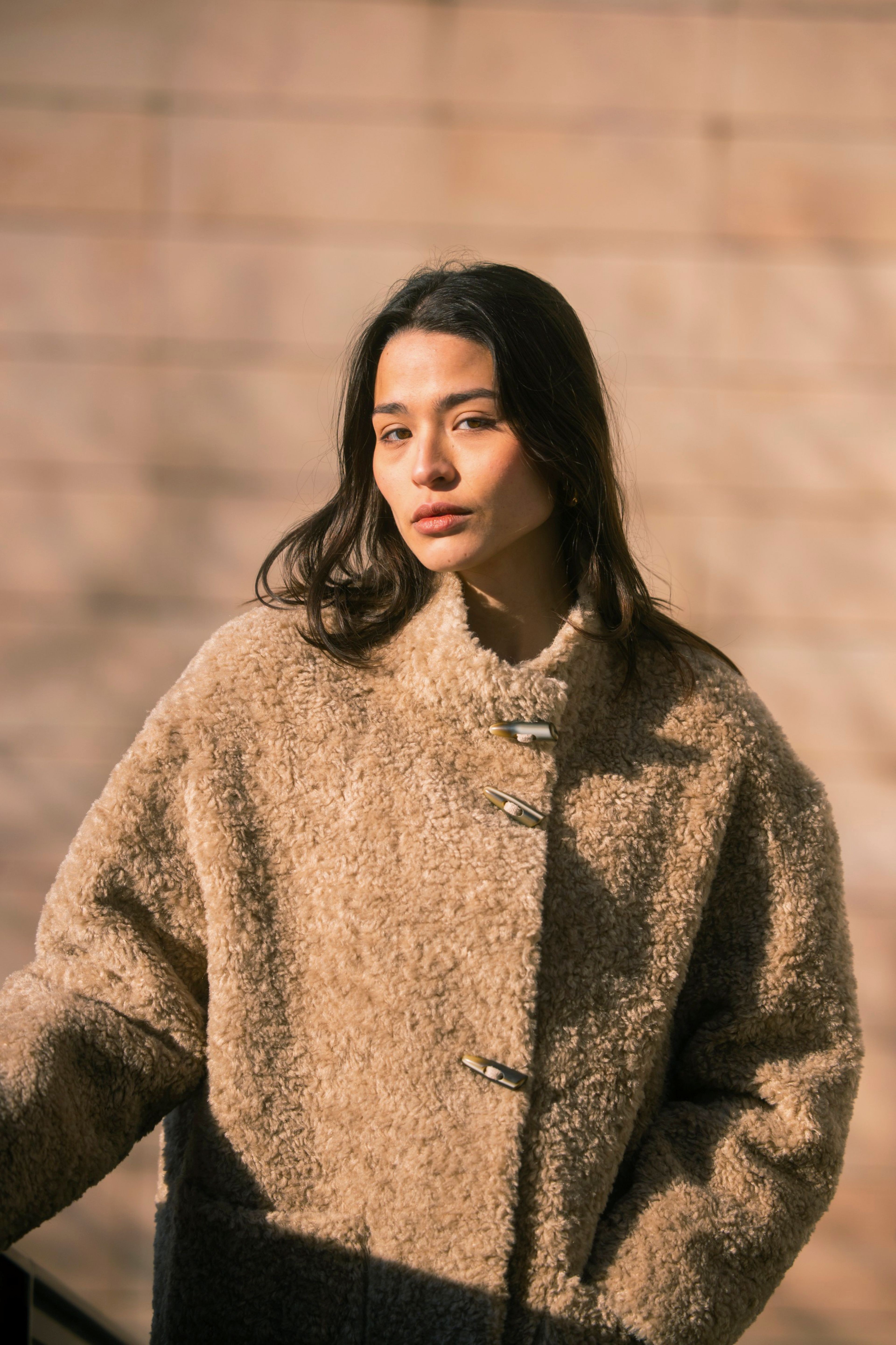 Manteau oversize bouclette
