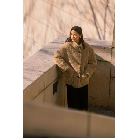 Manteau oversize bouclette