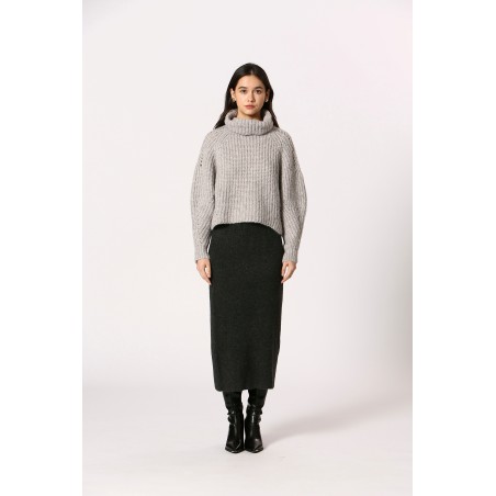 Pull col roulé