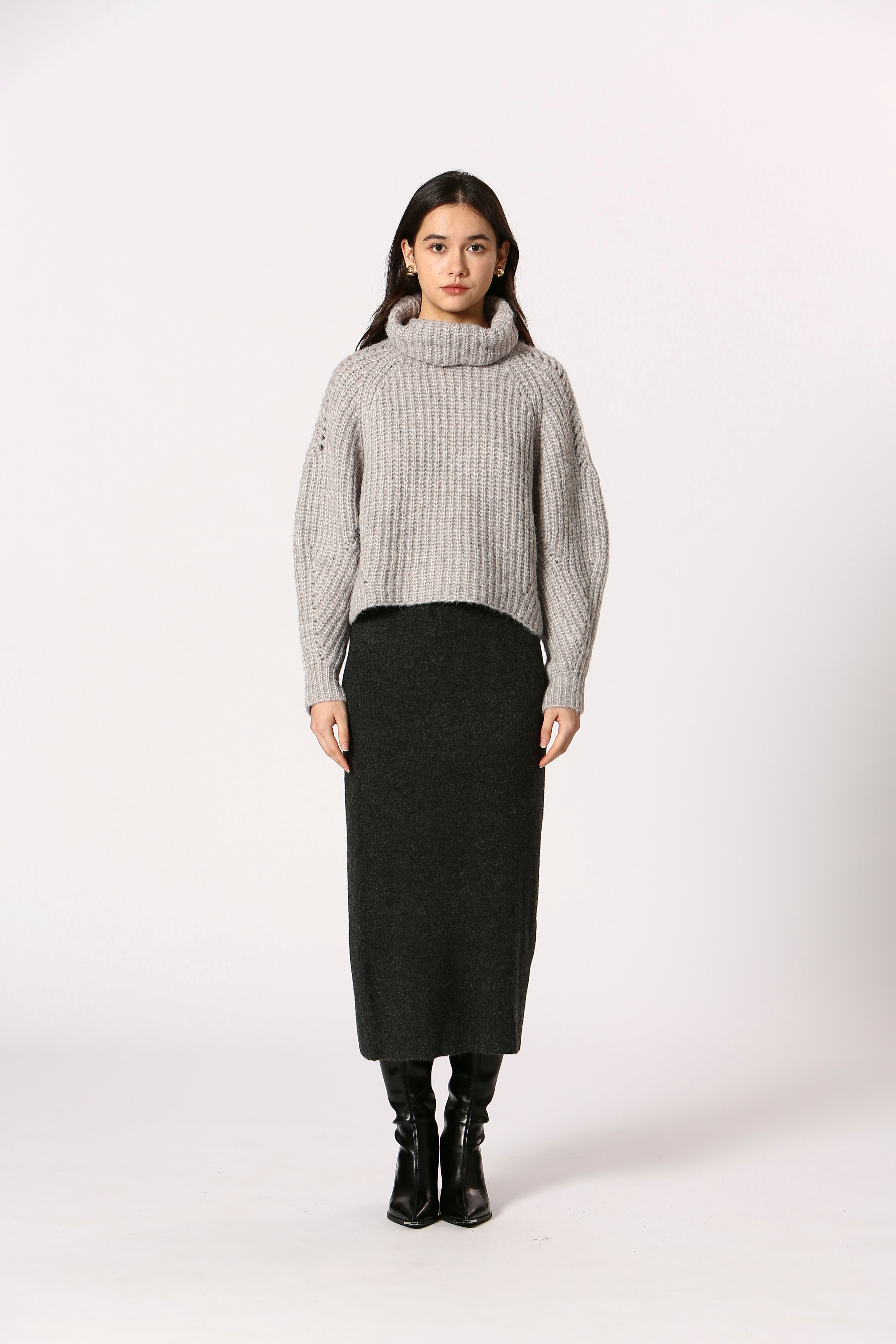 Pull col roulé