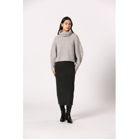 Pull col roulé