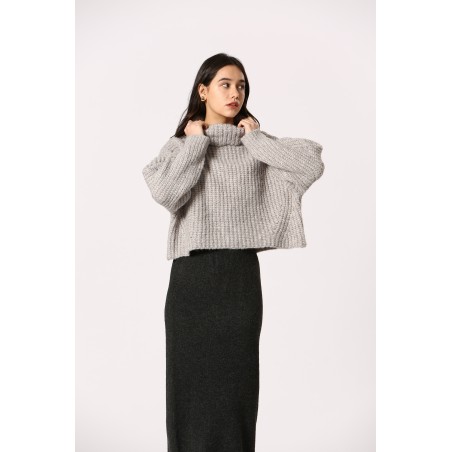 Pull col roulé