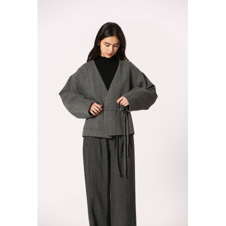 Veste en laine kimono