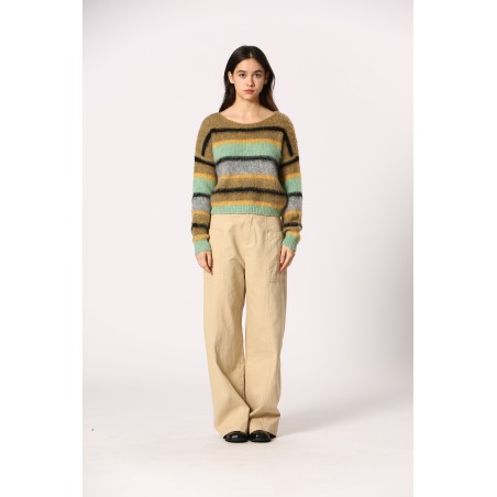 Pull court rayures
