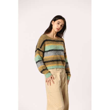 Pull court rayures