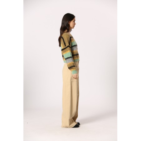 Pull court rayures
