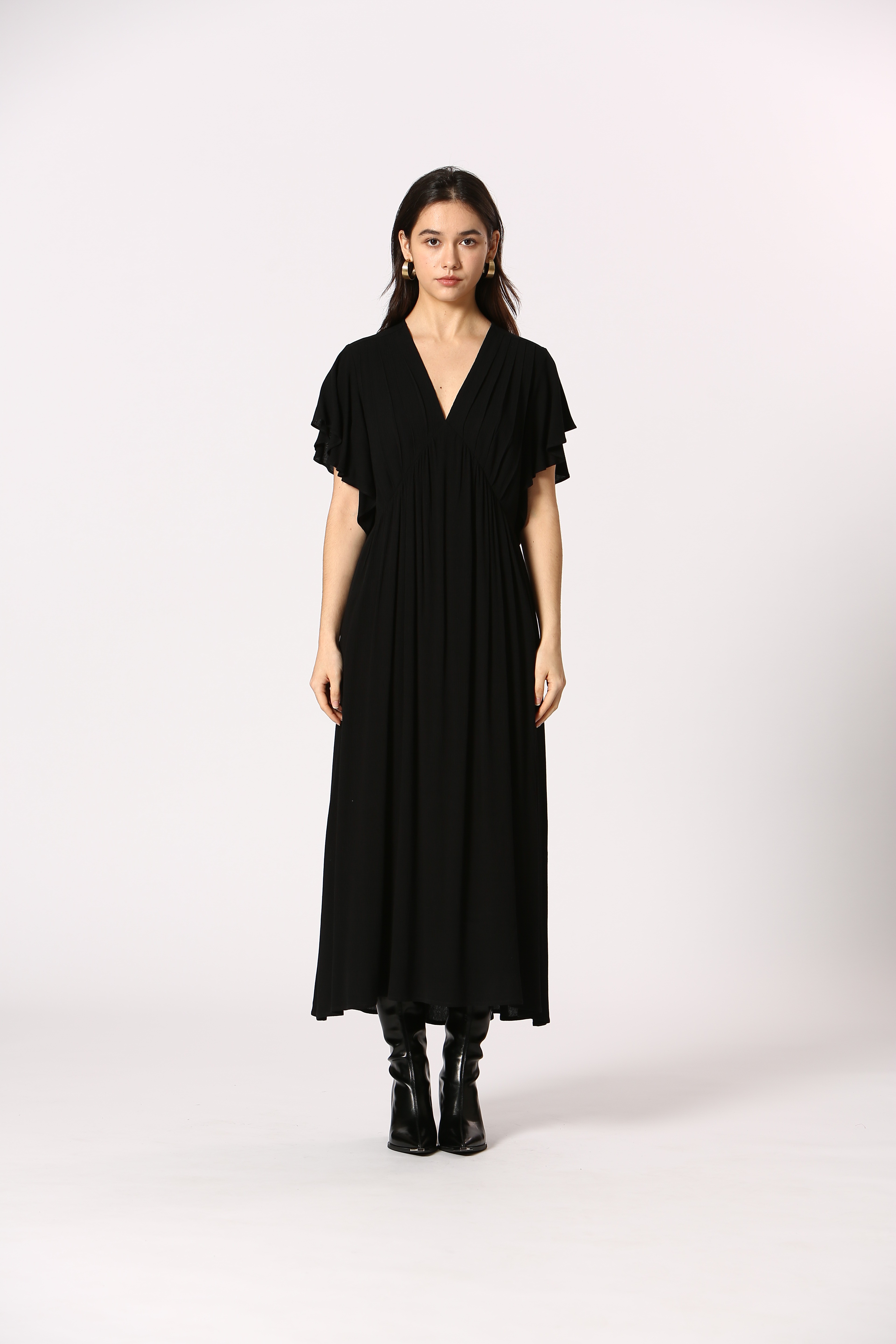 Robe fluide manches courtes