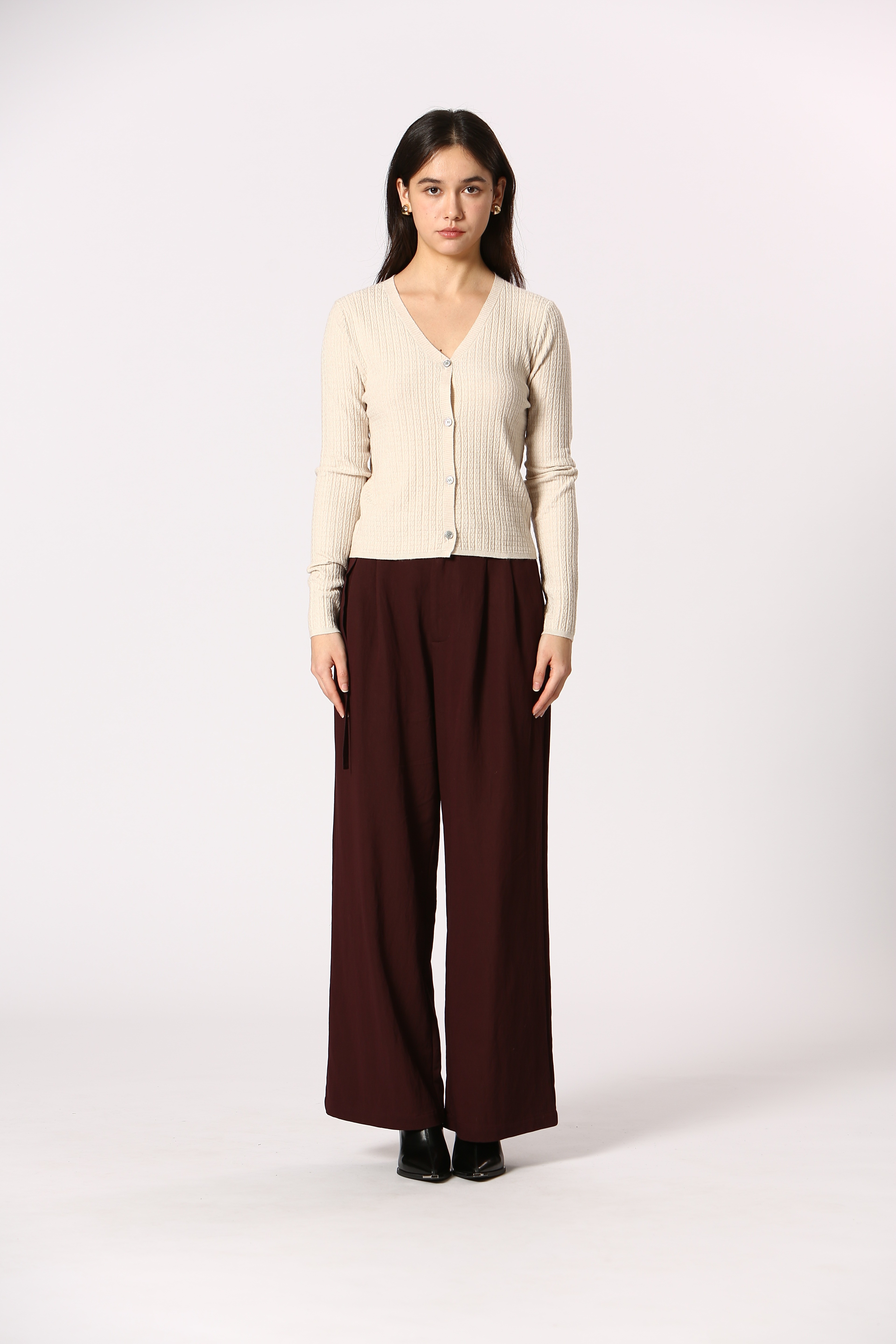 Cardigan fin en maille