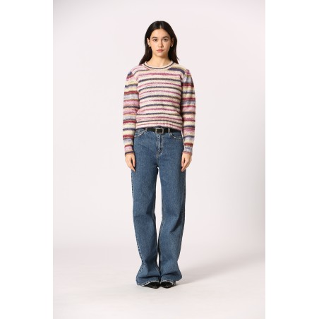 Pull rayé ajusté