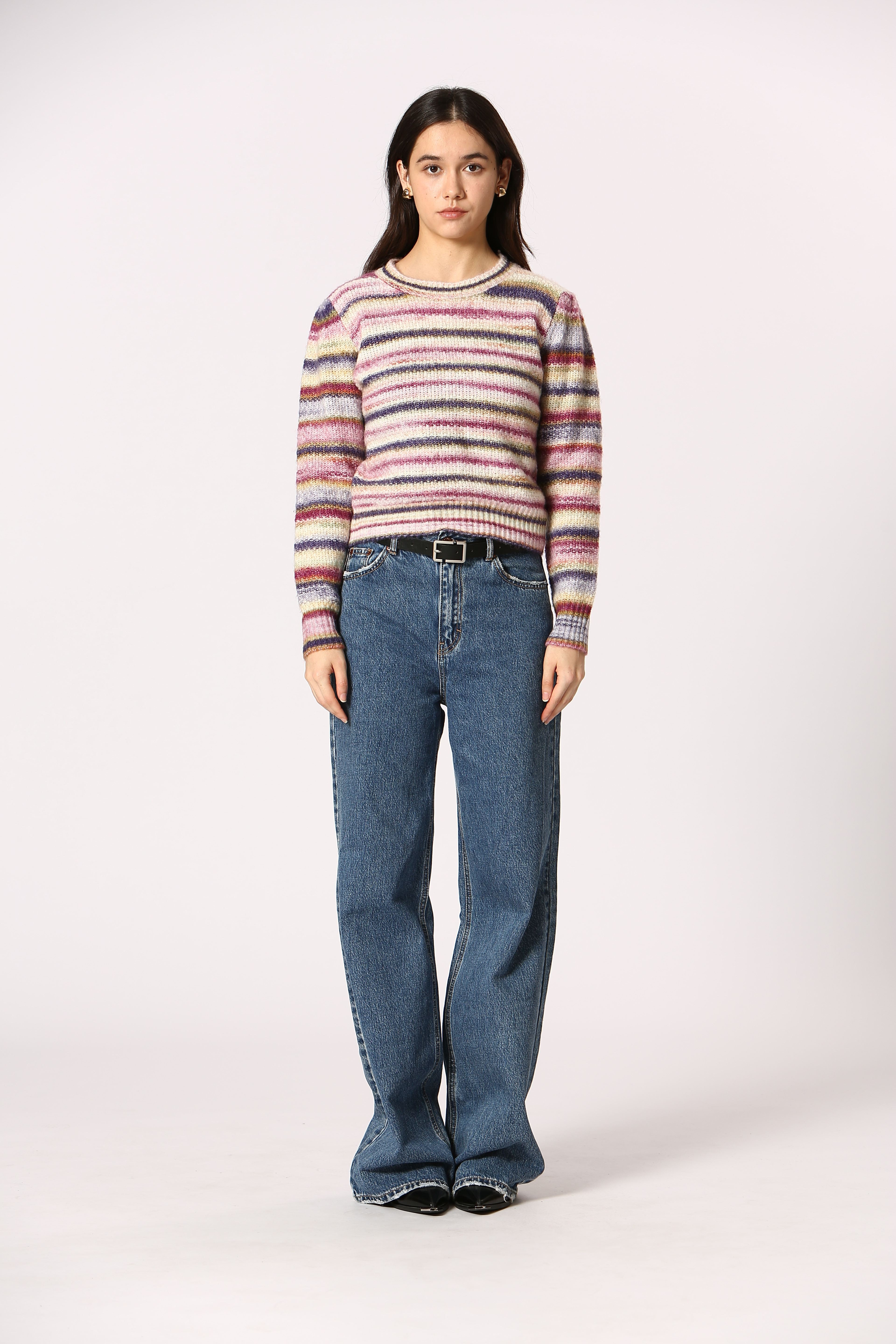 Pull rayé ajusté