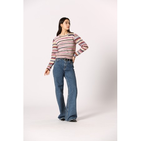 Pull rayé ajusté