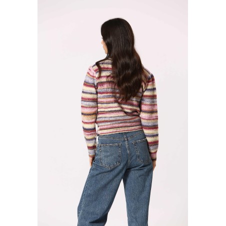 Pull rayé ajusté
