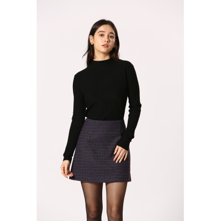 Mini jupe pied-de-poule