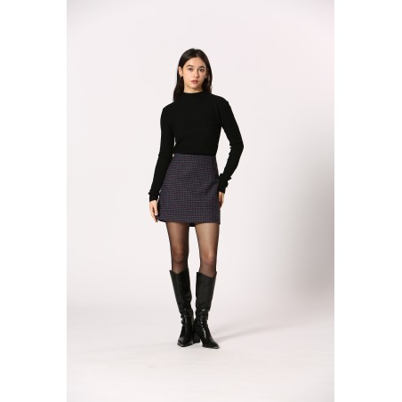 Mini jupe pied-de-poule