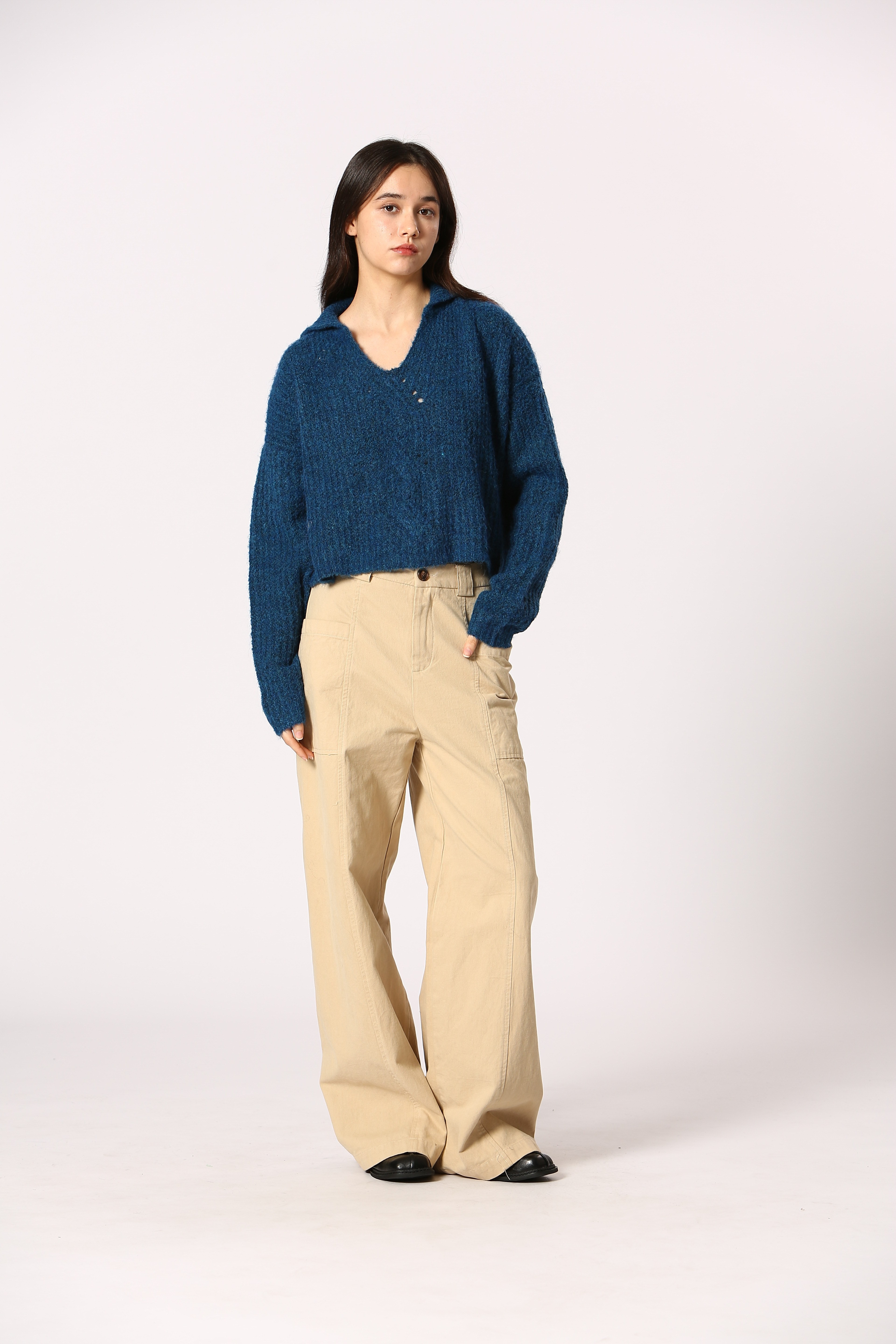 Pull court effet poilu