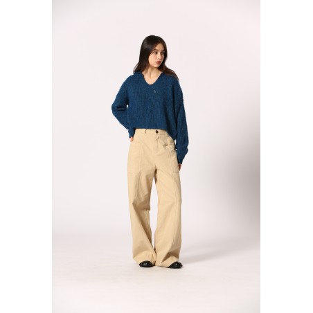 Pull court effet poilu