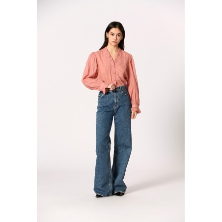 Blouse col V