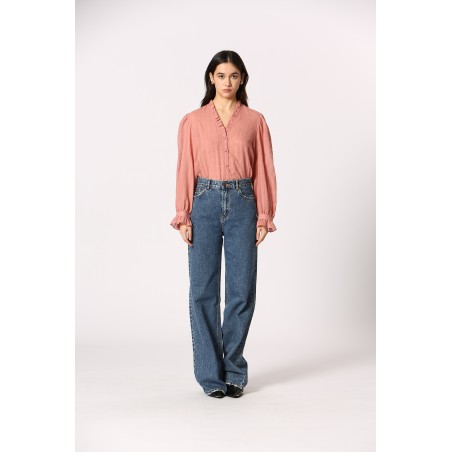 Blouse col V