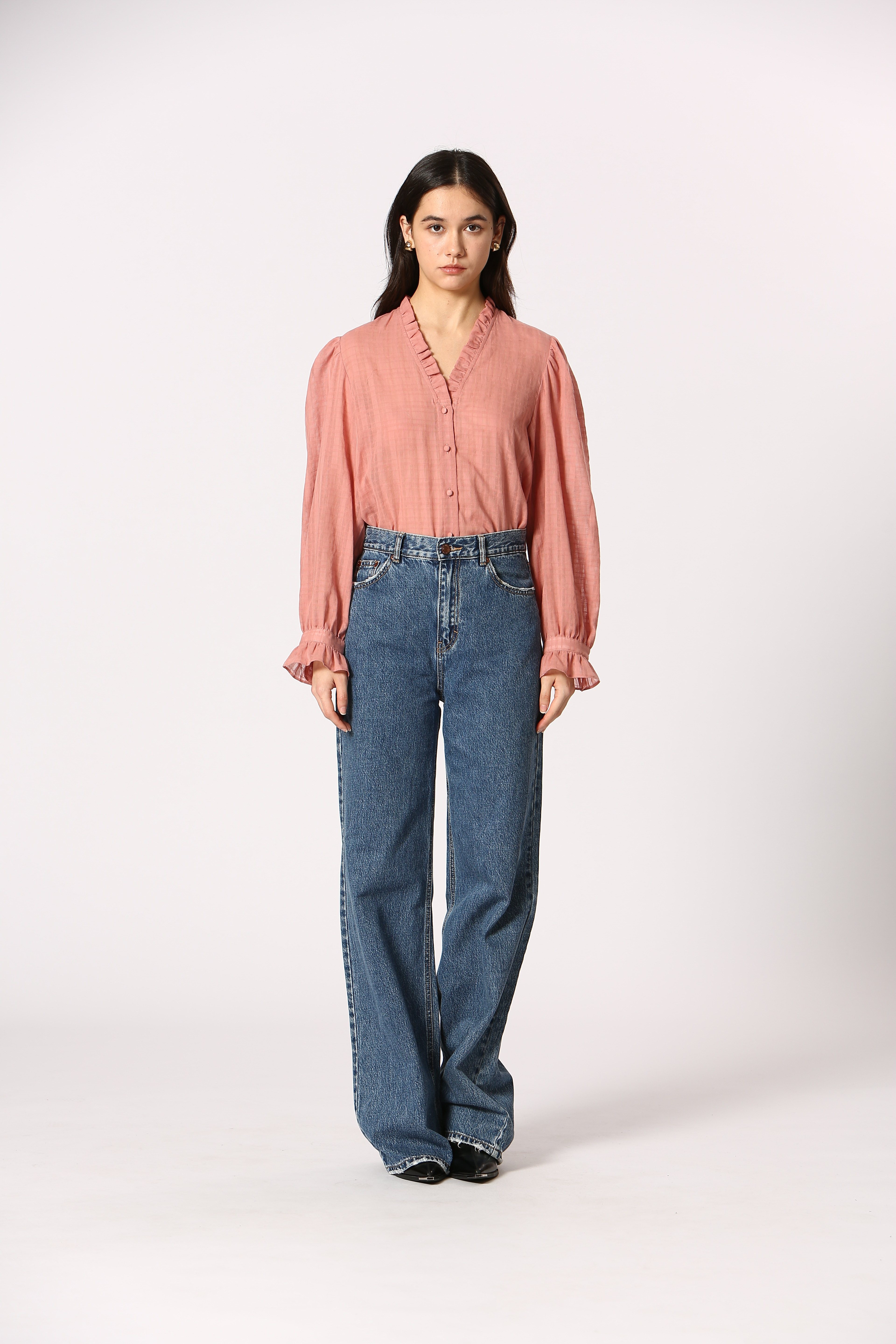 Blouse col V