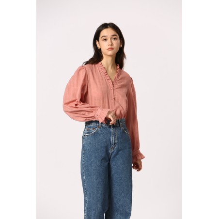 Blouse col V