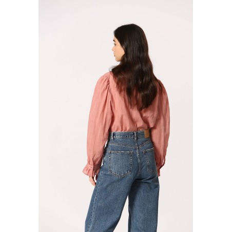 Blouse col V
