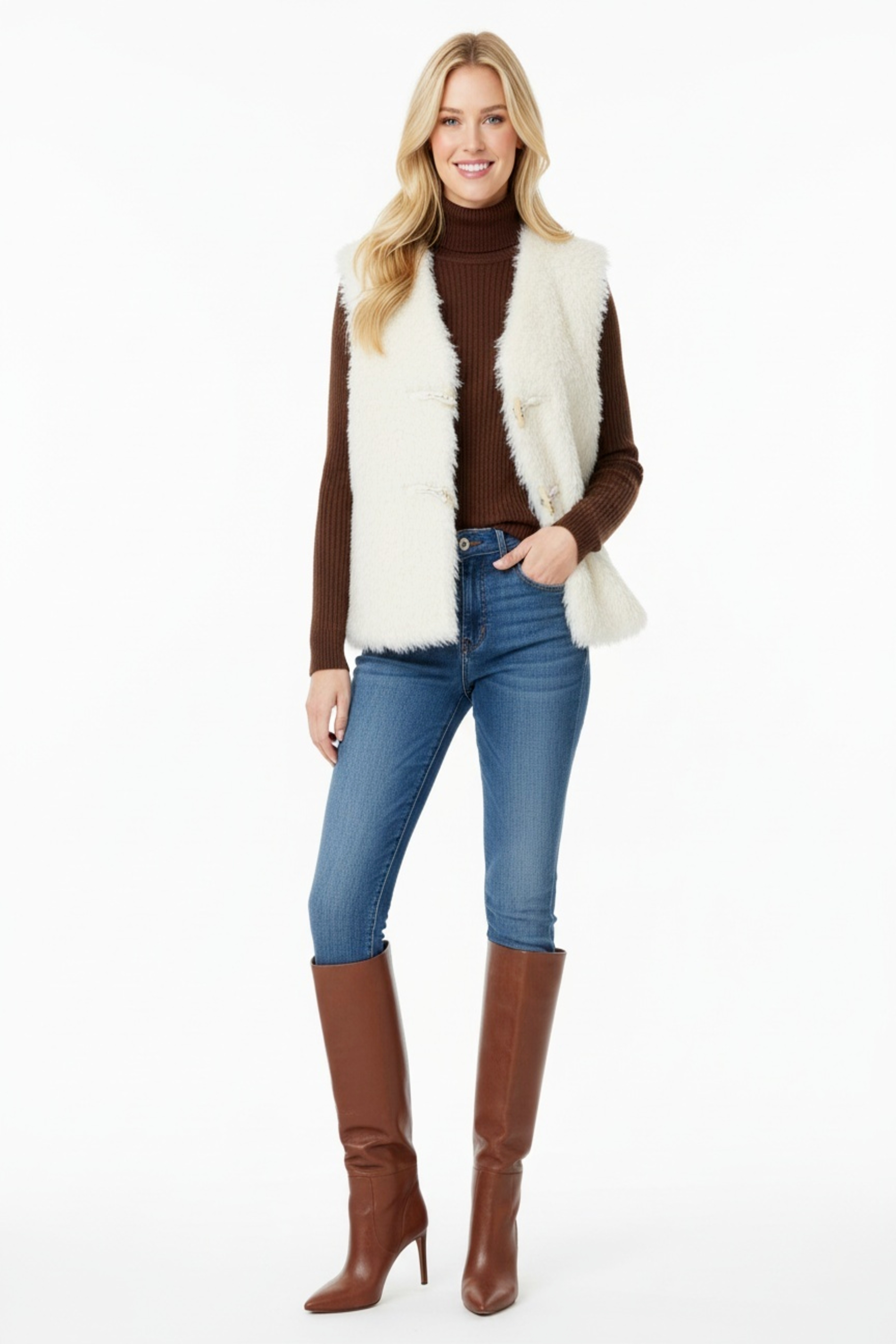 Gilet fausse fourrure