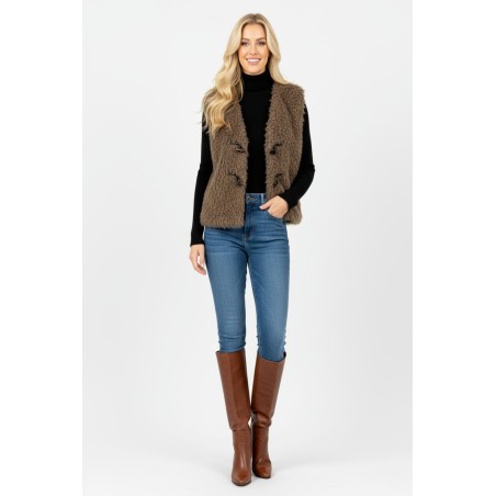 Gilet fausse fourrure
