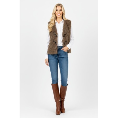 Gilet fausse fourrure