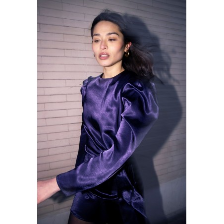 Robe courte effet métalique