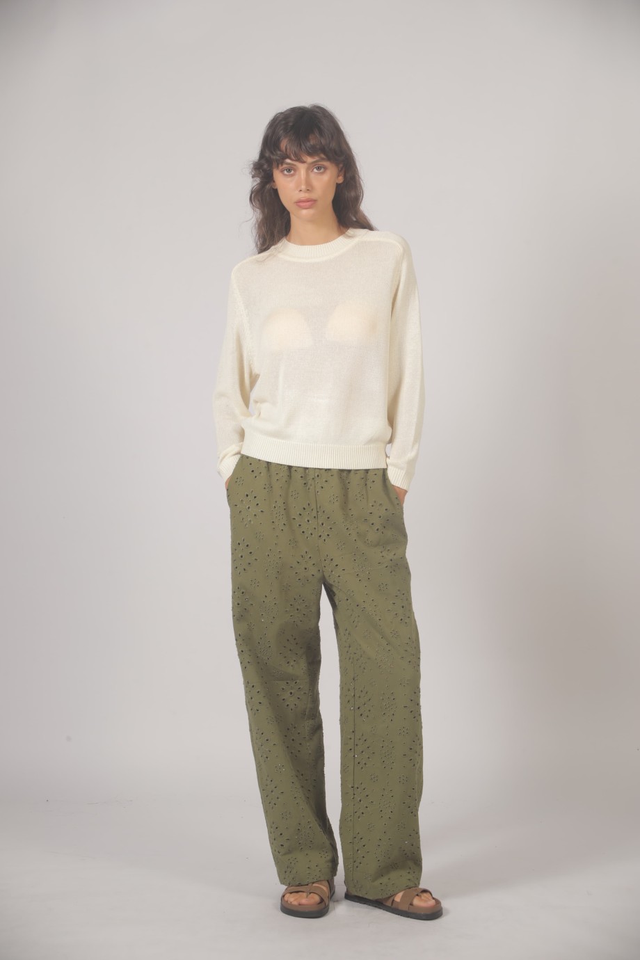 Jean broderie anglaise