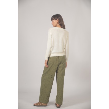 Jean broderie anglaise