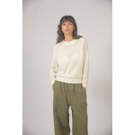 Jean broderie anglaise