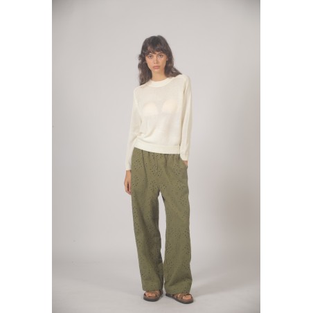 Jean broderie anglaise