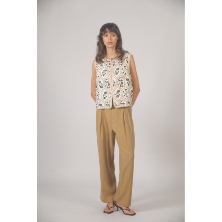 Gilet brodé floral