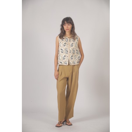 Gilet brodé floral