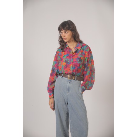 Blouse imprimé multicolore