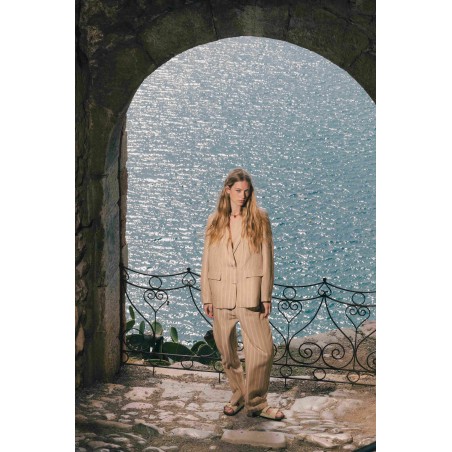 Blazer à rayures tissées